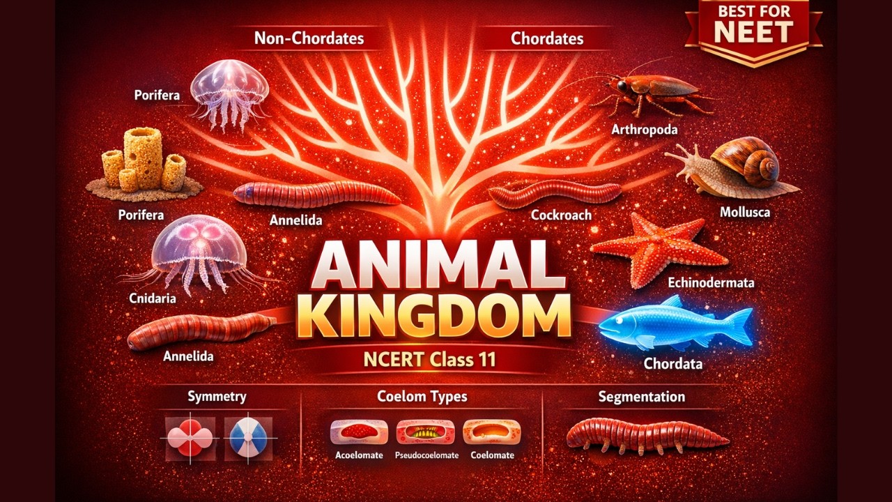 Animal Kingdom Class 11th Biology Animated Video Lectures For Neet exam In Delhi NCERT Book CBSE Syllabus Neet Online Coaching