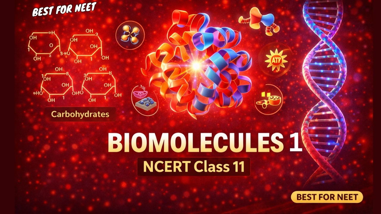 Biomolecules Part 1 Class 11th Biology Animated Video Lectures For Neet exam In Delhi NCERT Book CBSE Syllabus Neet Online Coaching