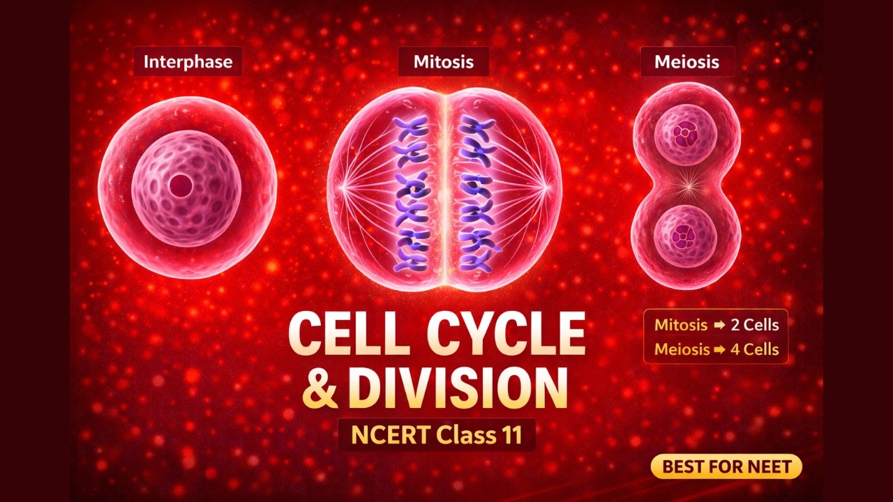 Cell Cycle and Cell Division Class 11th Biology Animated Video Lectures For Neet exam In Delhi NCERT Book CBSE Syllabus Neet Online Coaching