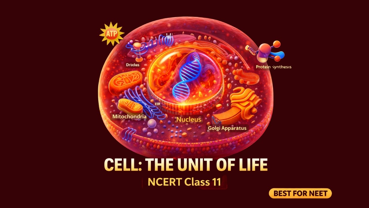 Cell: The Unit of Life Class 11th Biology Animated Video Lectures For Neet exam In Delhi NCERT Book CBSE Syllabus Neet Online Coaching