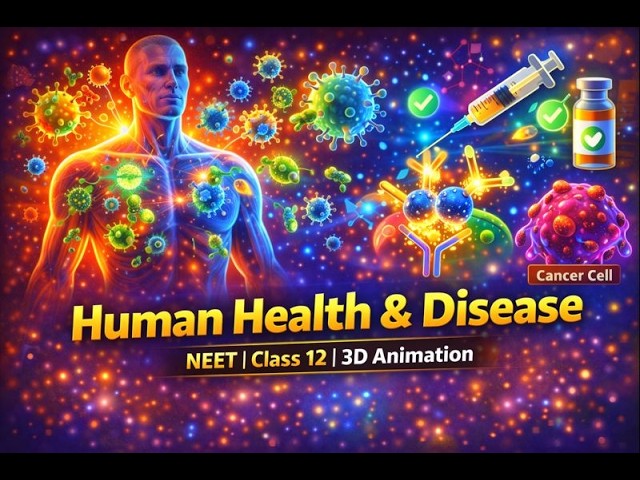Human Health and Diseases Part 1 Class 12th Biology Animated Video Lectures For Neet exam In Delhi NCERT Book CBSE Syllabus Online Neet Coaching