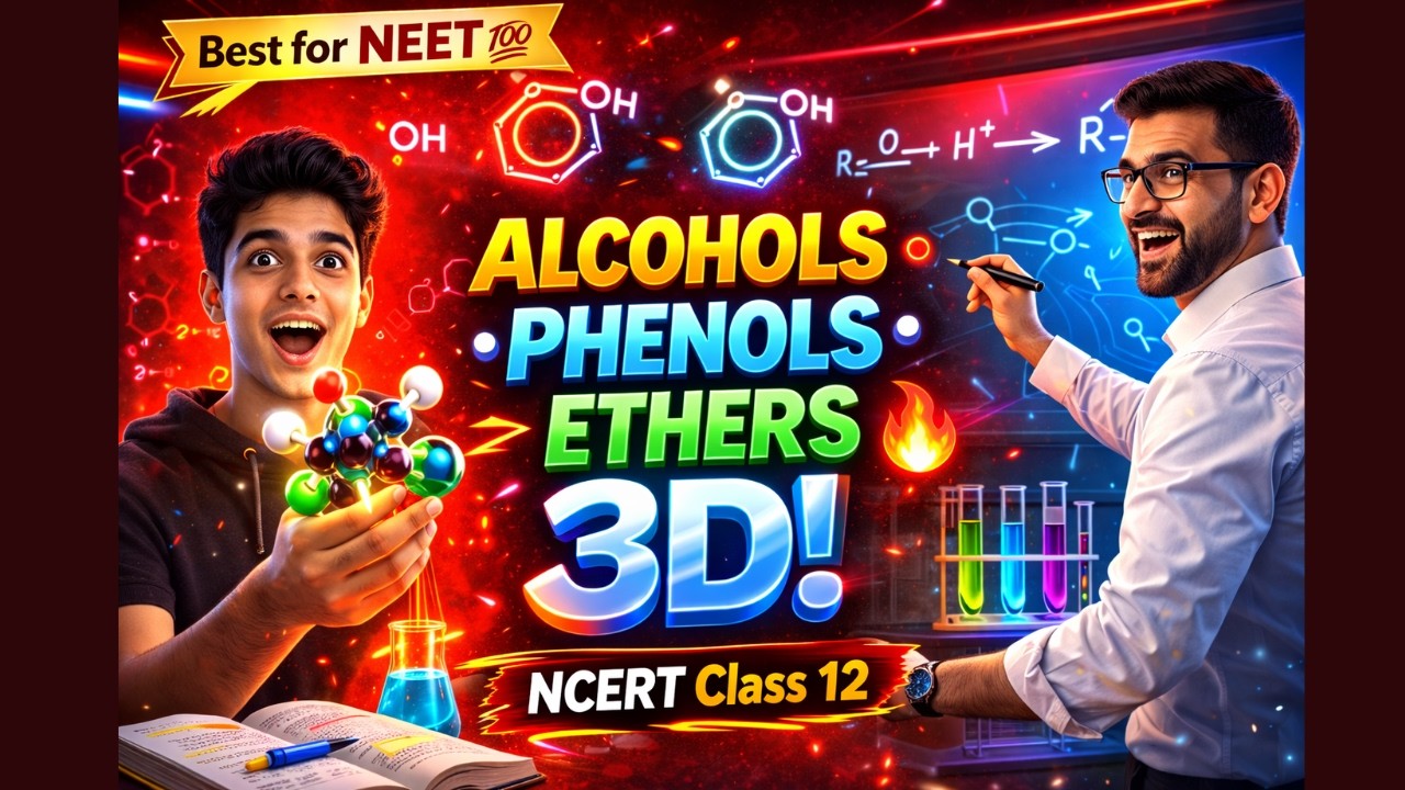 Alcohols, Phenols and Ethers Class 12th Chemistry Animated Video Lectures For Neet exam In Delhi NCERT Book CBSE Syllabus Updated Course