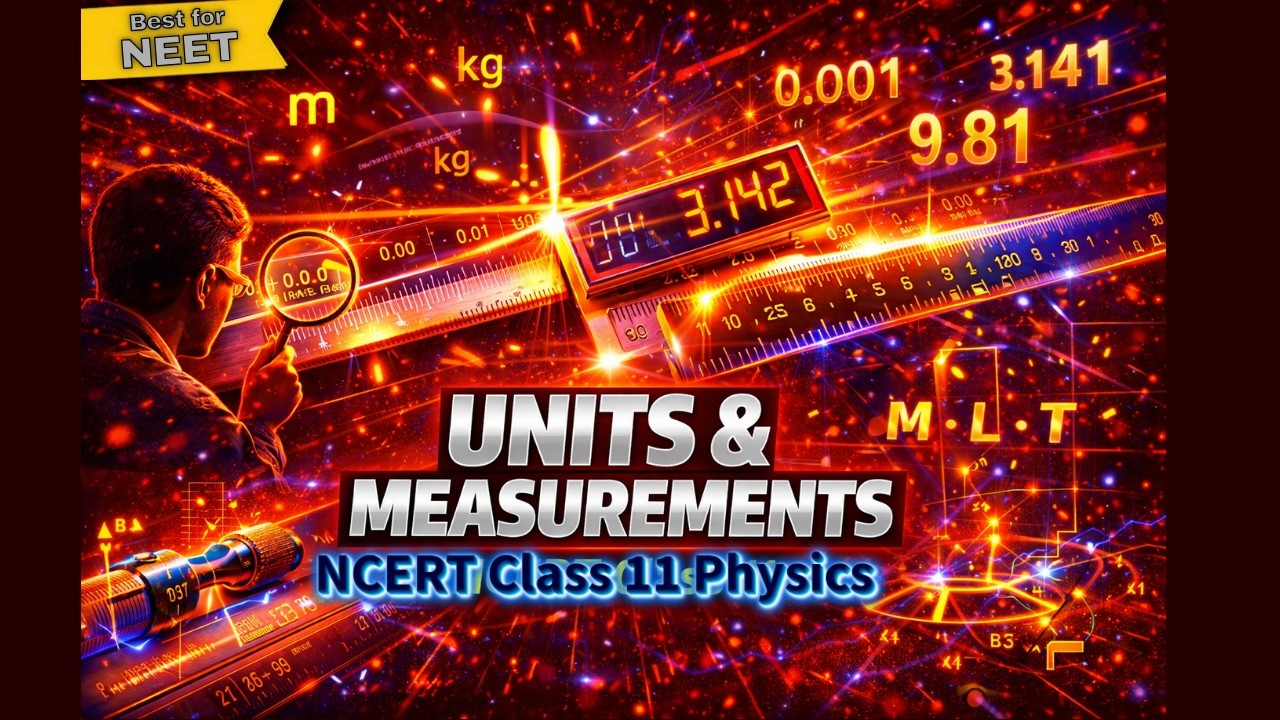 Units And Measurements Class 11th Physics Animated Video Lectures For Neet exam In Delhi NCERT Book CBSE Syllabus Updated Course