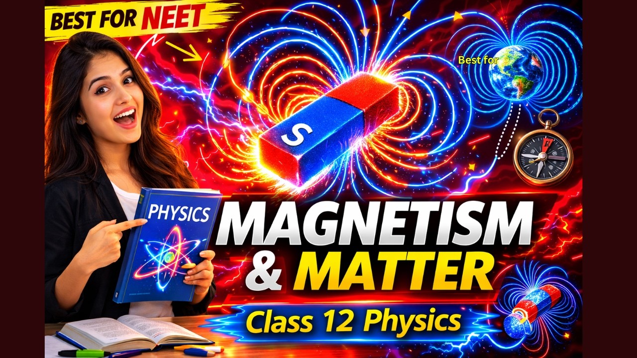 Magnetism And Matter Class 12th Physics Animated Video Lectures For Neet exam In Delhi NCERT Book CBSE Syllabus Updated Course