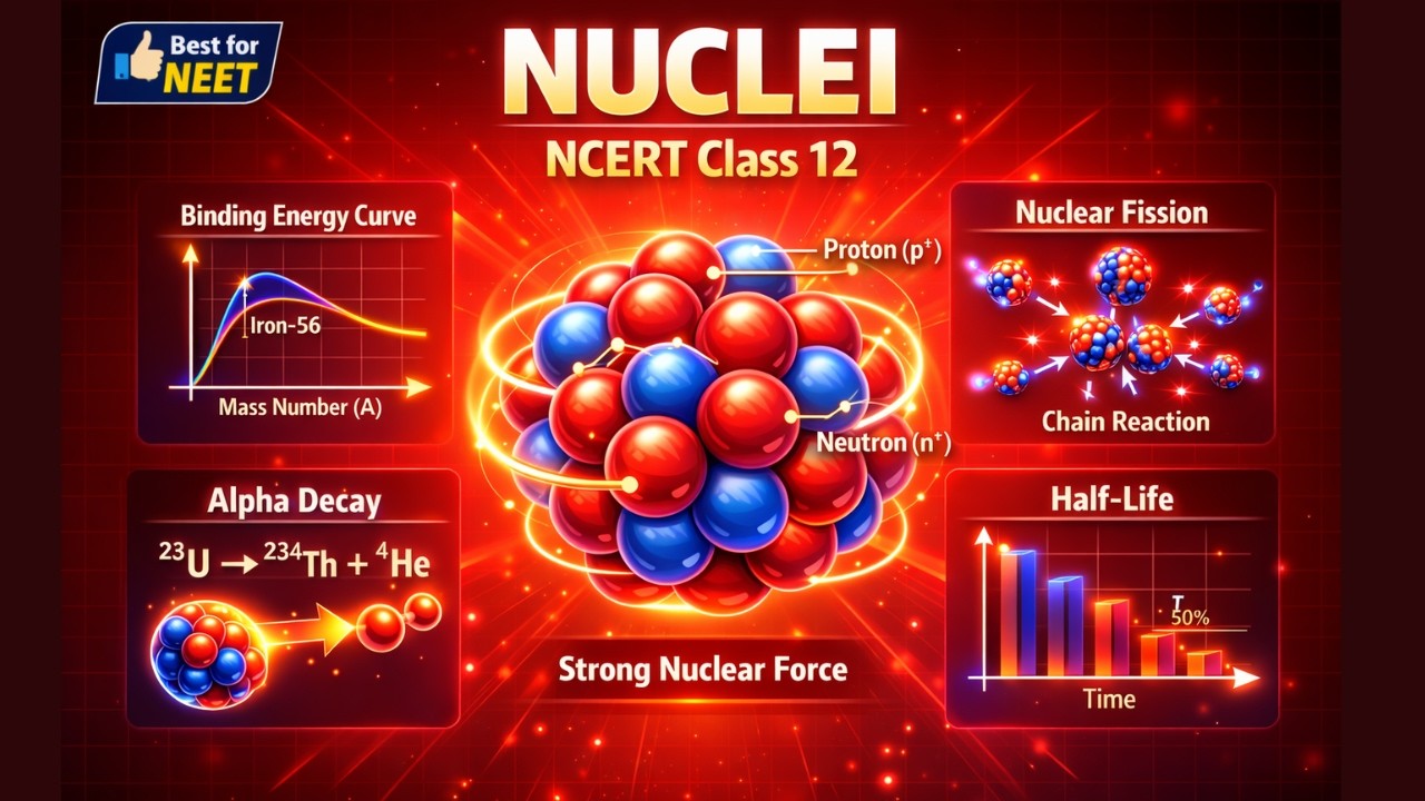 Nuclei Class 12th Physics Animated Video Lectures For Neet exam In Delhi NCERT Book CBSE Syllabus Updated Course